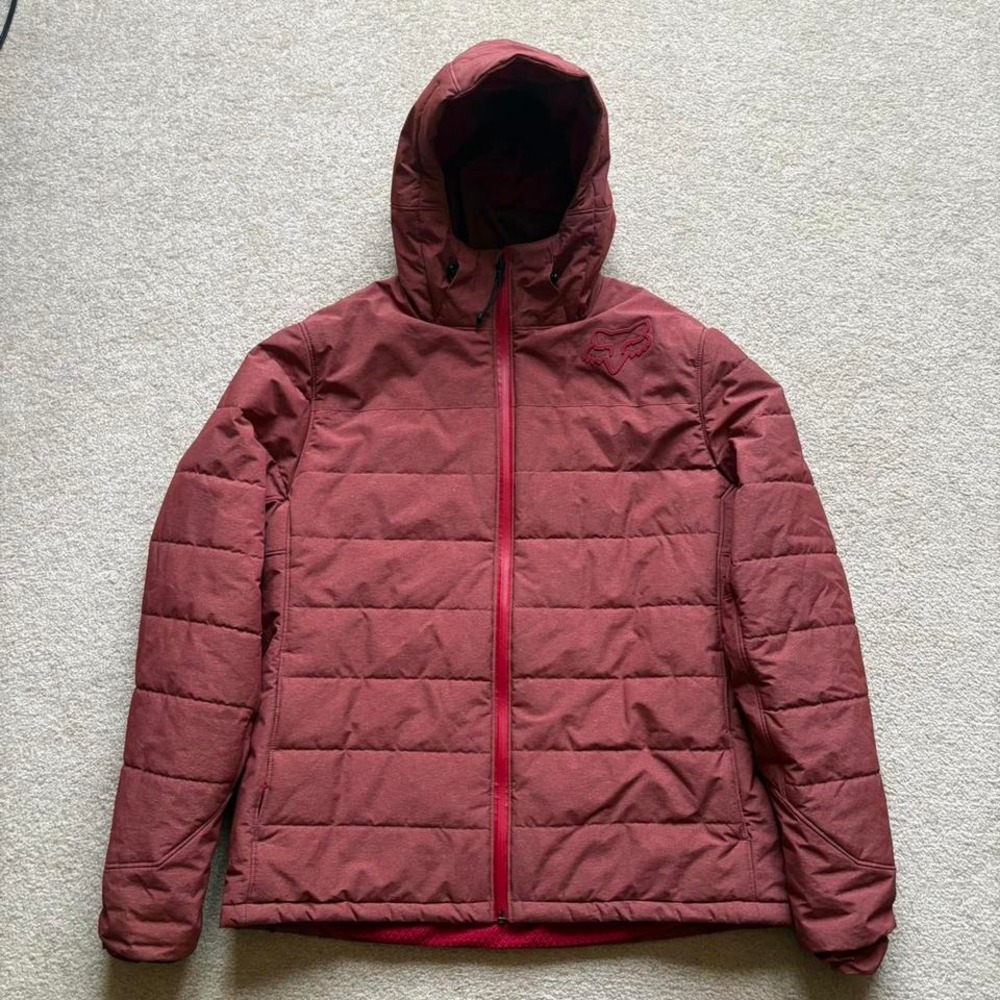 Fox Men's Maroon Hooded Puffer Jacket
